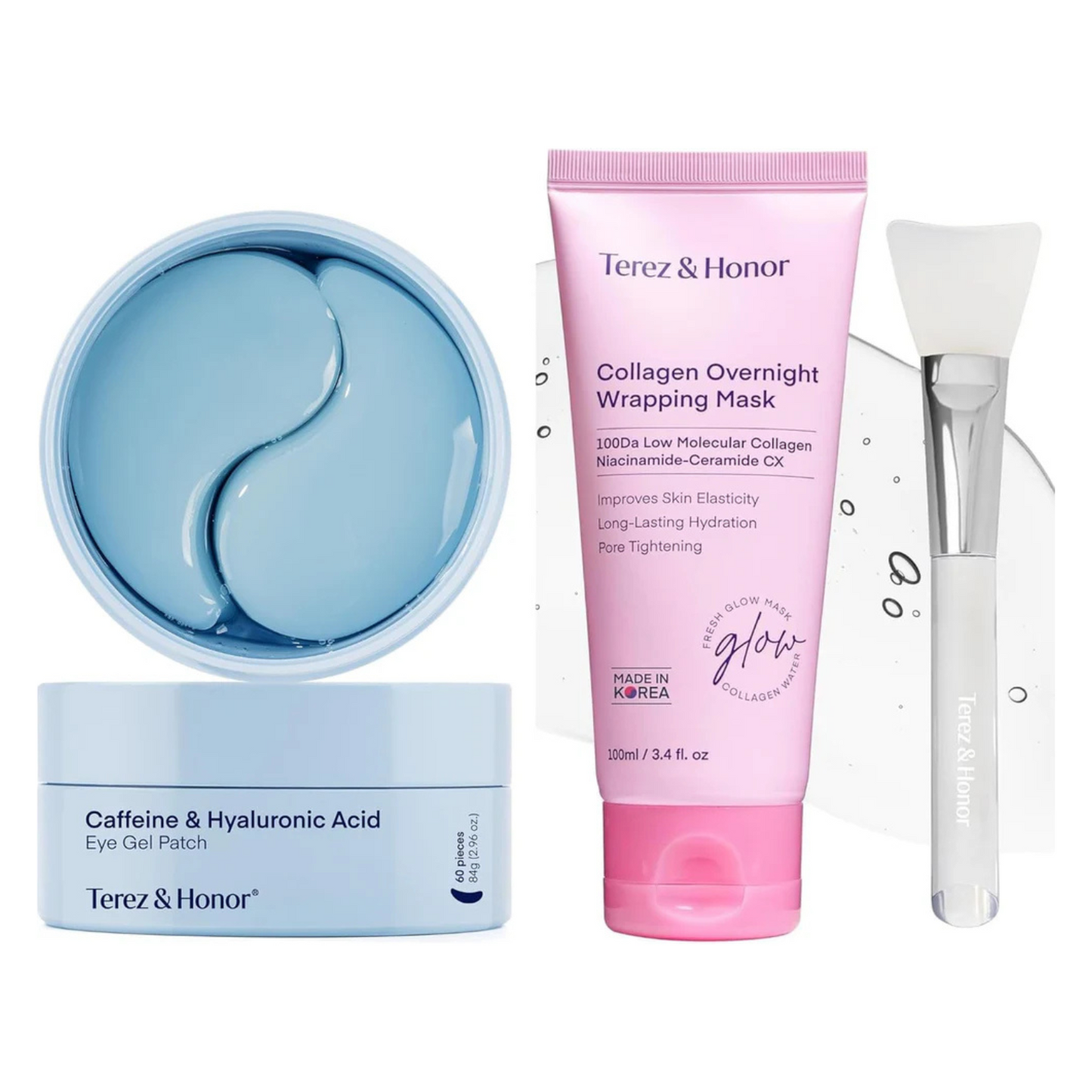 カフェイン アイジェルパッチ & オーバーナイト ラッピングマスク SET